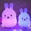 Silica Gel Pat Night Light LED Steamed Bun Creative Bedside for Kid with Sleeping Lamp Bedroom Desk Decor Reading Lamp