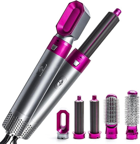 Hair Dryer, Hot hair cutlet tools set Curler Tool Set –5 in 1 Multi-Function Hair Styler for Drying, Curling, Straightening, Volumizing, and Smoothing